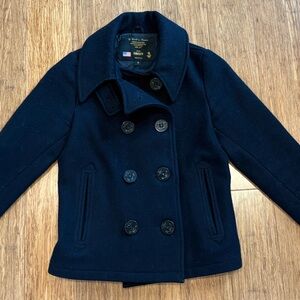 Gerald & Stewart for Fidelity Black and Gold Label Wool Pea Coat